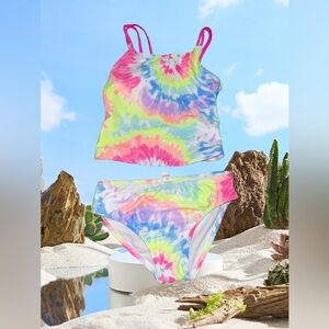 Gap kids Colorful Tie-Dye Kids Swimsuit 7/8